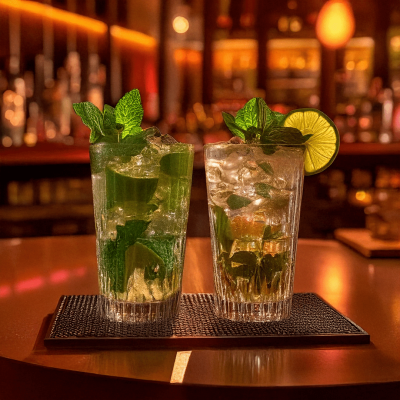 Mojito mit Alkohol und ohne Alkohol